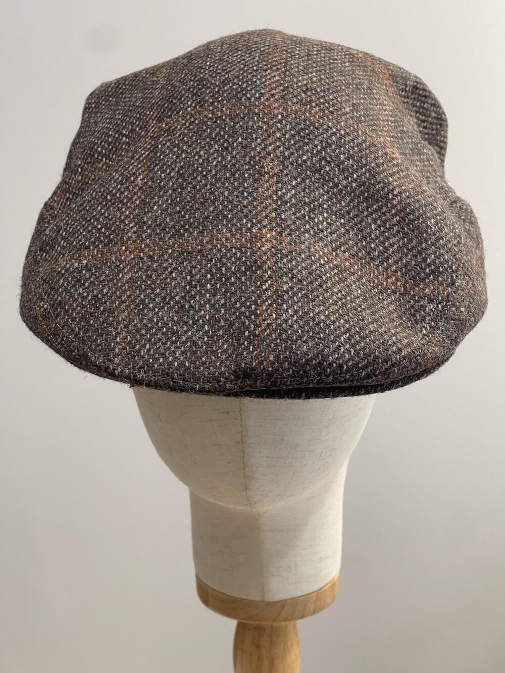 Weatherproof Hat Cap Flat Mens XL Brown Plaid Wool Lined Casual Winter